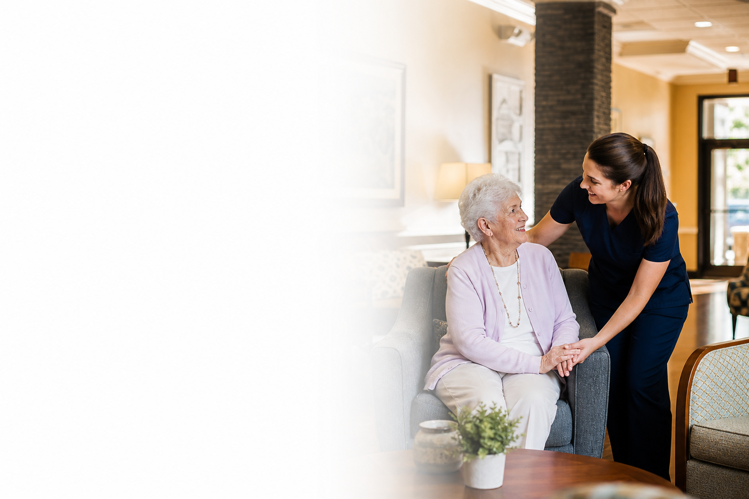 Secure memory care environment with compassionate staff